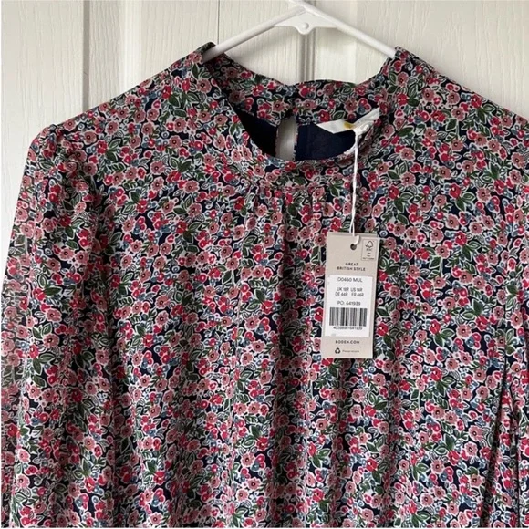 NWT Boden High Neck Flippy Floral Mini Dress - Picture 6 of 8